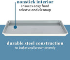 Sur La Table Kitchen Essentials Bake Sale Large 18 X 13 Inch PFA Free Ceramic Nonstick Cookie/Baking Sheet - Linen White