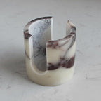 Natural Travertine Marble Sponge Holder for Kitchen Sink, Drying Rack, Compact Sink Caddy Organizer - Calacatta Viola Marble