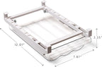 BINO | Pull-out Egg Holder Organizer | THE HANGER COLLECTION | Fridge Egg Drawer Organizer | Clear Egg Holder Tray for Refrigerator and Pantry | 18 Eggs Shelf Holder Storage Drawer