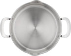 Jamie Oliver by T-fal Cook Smart 10-Piece Cookware Set, Uncoated Stainless Steel, Robust, Fast Heating, Even Cooking, Riveted Handle, Induction safe, Oven and dishwasher safe