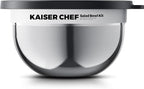 Salad Bowl Kit 74oz,Salad Container For Lunch,18/8 Stainless Steel,Salad Bowl With Lid, Includes 1.7oz Condiment Container and Removable Tray,Leak-Proof, Easy to Clean (Mirror)