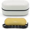AIMAIAIMAI Travel Soap Container, Leakproof Soap Box, Travel Soap Holder with Removable Draining Layer, Portable Soap Case for Traveling, Camping, Gym (White, 1 Pack)
