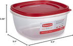 Rubbermaid Easy Find Lids Food Storage Container, 14 Cup, Red 2 Pack