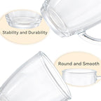 D.M DESIGN·MASTER [6 PACK,12 OZ - Premium Glass Coffee Mugs with Handle. Transparent Tea Glasses for Hot/Cold Beverages, Perfect Design for Americano, Cappuccino, Tea and Beverage.