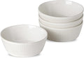 UBEE Large Soup Bowls Set of 4, 7.3 inch White Salad Bowls, Ceramic Serving Bowls for Ramen, Pasta, Fruit, Cereal, Fruit, Dinner, Dishwasher and Microwave Safe