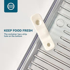 4 Piece Refrigerator Organizer Bins, Clear Fridge Organizers and Storage, Stackable with Lids, Food Storage Containers for Fruit, Vegetable, Drinks, Cereals