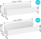6 Pack Magnetic Spice Storage Rack Organizer for Refrigerator and Oven, White Fridge Organizers and Storage