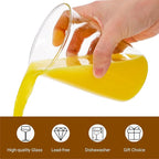 6 Piece Drinking Glasses, 16 Oz Clear Water Glass Set with Straws, Lead-free Highball Glass Cup Kitchen Glassware for Juice, Beverage, Cocktail, Ice Tea, Coffee, Soda