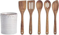 Pfaltzgraff Trellis Utensil Crock, 7x6 inch, White