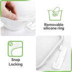 HOMBERKING 24pc Glass Food Storage Containers with Lids, Glass Meal Prep Containers with Leak Proof Snap Lock Lids, Airtight Bento Lunch Boxes, Kitchen Storage (12 lids & 12 Containers) - White