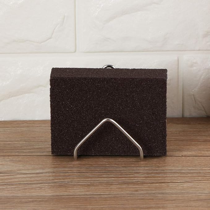 Stainless Steel Kitchen Sink Caddy Sponge Holder with Suction Cups Kitchen Organizer Rack (size:7.4cm x 6cm)