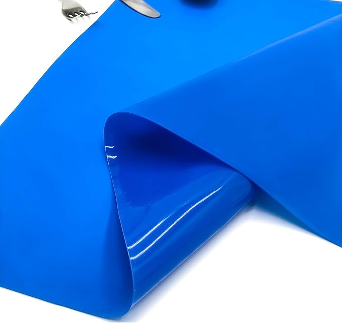 LONGFITE Silicone Baking Mat Extra Large 23.6''x19.7'' for Dough Rolling Pastry Fondant Mat Nonstick and Nonskid Heat Resistent, Countertop Protector, Dining Table Mat and Placemat (Extra Large, Blue)
