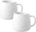 Ceramic Rock-Textured Coffee Mugs Gift Set, 17 oz Mug Set of 2, Large Capacity Coffee Cup Set Tea Cup tazas para café Big Stoneware Mug for Latte, Hot Chocolate, Cocoa, Cappuccino