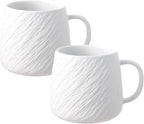 Ceramic Rock-Textured Coffee Mugs Gift Set, 17 oz Mug Set of 2, Large Capacity Coffee Cup Set Tea Cup tazas para café Big Stoneware Mug for Latte, Hot Chocolate, Cocoa, Cappuccino