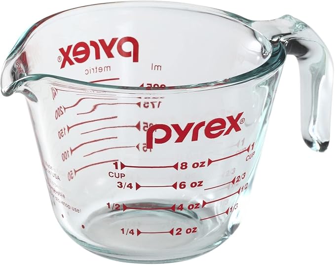 Pyrex 6001074 885107797882 Measuring Cup, 8 oz., Crear