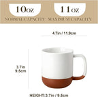MALACASA Ceramic Coffee Mugs Set of 4, 11oz Coffee Cups, Modern Farmhouse Mugs for Coffee, Latte, Tea, Hot Chocolate, Cappuccino, Milk, Microwave & Dishwasher Safe, Multicolor, Series TARA