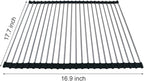 Ahyuan Roll up Dish Drying Rack Over The Sink Kitchen Roll up Sink Drying Rack Portable Dish Drainer Foldable Dish Drying Rack (Black, 17.8''X15.8'')