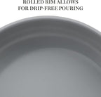 Martha Stewart Delaroux 10 Piece Stainless Steel Pots and Pans Kitchen Cookware Set w/PFAs Free Premium Nonstick Ceramic Interior