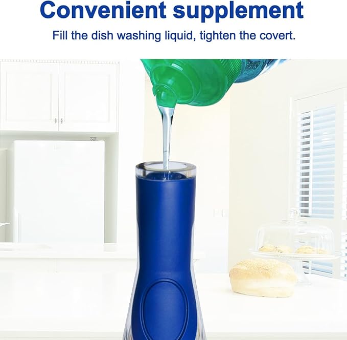 CELOX Dish Sponge with Handle, Dish Sponge with Soap Dispenser for Cleaning Kitchen