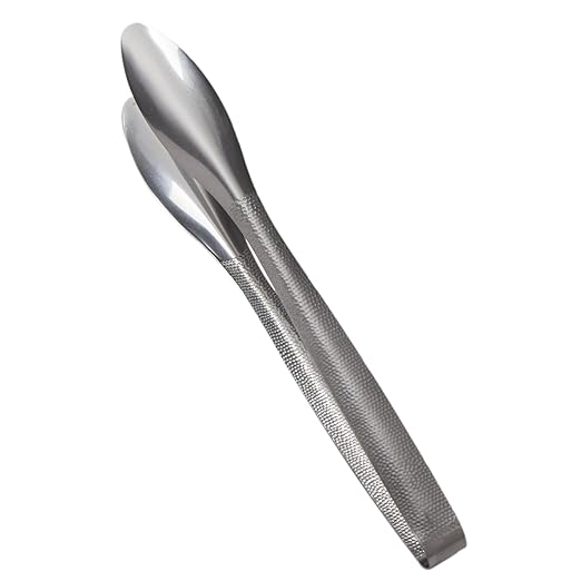 American Metalcraft SVHT2 Serving Tongs, Hammered, Vintage Stainless Steel, 11 3/4-Inches