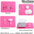 MicoYang Silicone Dish Drying Mat for Multiple Usage,Easy clean,Eco-friendly,Heat-resistant Silicone Mat for Kitchen Counter or Sink,Refrigerator or Drawer Liner Rose 2XL 24 inches x 18 inches