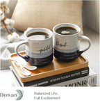 DOWAN 20 oz Coffee Mugs, Large Mugs with Word Blessed Grateful, Porcelain Coffee Cup, Thank You Gifts for Mom Dad, Set of 2 | Large Mugs, Coffee Cup