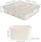 2Pcs Snackle Box Container, Divided Serving Tray with Lid and Handle, Snack Box Container Food Platter Charcuterie for Party, Veggies, Snack, Fruit, Nuts, Entertaining, Picnic, LARGER SIZE