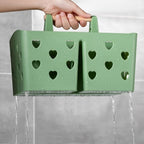 Anyoifax Portable Shower Caddy Plastic Shower Basket Organizer Divided Bathroom Caddy Storage Cleanning Caddy Tote with Handle for College, Dorm Room, Kitchen, Green