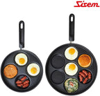 4-Cup Egg Frying Pan Skillet, Non Stick Egg Cooker Pan, Omelet Pan For Breakfast Pancake, Crepe Pan Gas Stove & Electronic
