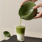 Matcha Whisk Set, Matcha Set with Ceramic Matcha Bowl, Bamboo Whisk & Holder, Sifter, Tea Scoop (Matcha Green)