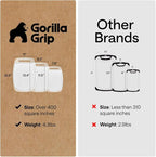 GORILLA GRIP BPA-Free Reversible Kitchen Cutting Board Set of 3, US Designed, Nonporous, Juice Grooves Catch Liquid, Slip Resistant Border, Dishwasher Safe, Durable Large Food Chopping Boards, Almond