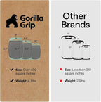 GORILLA GRIP BPA-Free Reversible Kitchen Cutting Board Set of 3, US Designed, Nonporous, Juice Grooves Catch Liquid, Slip Resistant Border, Dishwasher Safe, Durable Food Chopping Boards, Gray Mint