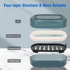 AIMAIAIMAI Travel Soap Container, Travel Soap Box with Removable Draining Layer for Camping, Gym (Blue Style A)