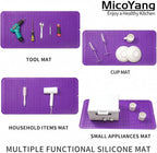 MicoYang Silicone Dish Drying Mat for Multiple Usage,Easy clean,Eco-friendly,Heat-resistant Silicone Mat for Kitchen Counter or Sink,Refrigerator or Drawer Liner Purple 5XL 36inches x 18inches