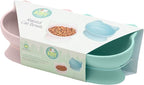 Kitty City Elevated Cat Bowls (Set of 2), Whisker-Friendly Raised Cat Food & Water Dishes, Modern Pedestal Design, Dishwasher Safe, 6.5 oz Each – Pink & Teal