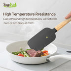 Silicone Spatula Set, Food Grade Rubber Spatula-4 Piece Nonstick Rubber Spatulas, Spoonula, Jar Scraper for Cooking, Baking, Mixing, Frosting - Heat Resistant Up to 600°F (5 Pcs Spatula Black)