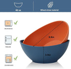 Wrova 65oz Big Salad Bowls - Large Wheat Straw Bowls set of 6 - Unbreakable Serving Bowls - Microwave & Dishwasher Safe Bowl for Cereal,Salad - Vibrant Series