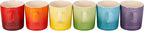Le Creuset Stoneware Set of 6 London Mugs, 12 oz. Each, Multi-Color