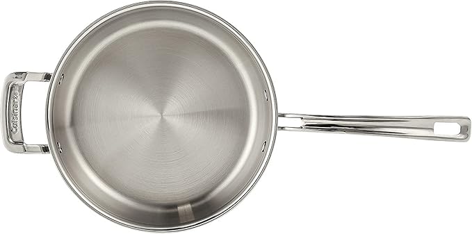 Cuisinart MCP33-24HN MultiClad Pro Stainless 3-1/2-Quart Saute with Helper and Cover Skillet, 3.5-Quart, Sauté Pan w/Helper & Cover