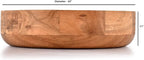 Kaizen Casa Wooden Round Shaped Serving Bowl for Fruit,Dessert Platter Tray Dish Kitchen Dining Fruit,Dessert,Snack