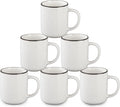 Coffee Mugs Set of 6, 12 oz Coffee Cups Ceramic, Ceramic Coffee Mugs with Handle and Speckled Patterns for Latte Tea Cocoa Milk Cappuccino, Microwave & Dishwasher Safe
