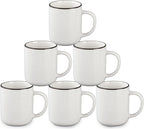Coffee Mugs Set of 6, 12 oz Coffee Cups Ceramic, Ceramic Coffee Mugs with Handle and Speckled Patterns for Latte Tea Cocoa Milk Cappuccino, Microwave & Dishwasher Safe