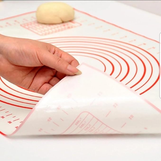24x16 Inch Extra Thick Silicone Baking Mat with Measurements | Non-Slip, Reusable & Non-Stick – Perfect for Cookies, Bread, Pastry & Baking Essentials