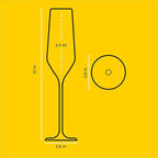 JoyJolt Champagne Glasses Layla Collection, Set of 4 – 6.7 oz Elegant Crystal Stemmed Champagne Flutes for Prosecco, Sparkling Wine, Mimosas, Cocktails, Weddings, Anniversaries, Parties