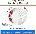 Borosil Gourmet Dinnerware Set For 6, 35 Pieces, White Dinner Plates and Bowls, Chip Resistant Tempered Opal Glass, Stain Resistant, Dishwasher & Microwave Safe Dinner Set For Gifting, Serves 6