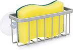 HLOOL Sponge Holder for Kitchen Sink, Kitchen Sink Sponge Holder,Sink Caddy,Dish Soap Holder （Mat Silver）