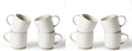 famiware Coffee Mugs Set of 4, Milkyway 13 oz Mug Set, Ceramic Cup Set with Handle for Coffee, Tea, Cocoa, Milk, Matte White (Pack of 2)