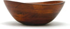 Lipper International 294 Cherry Finished Wavy Rim Serving Bowl for Fruits or Salads, Matte, Large, 13" x 12.5" x 5", Single Bowl