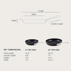 All-Clad HA1 Expert Hard Anodized Nonstick Fry Pan 2 Piece Set, 8" & 10" Induction, Oven Safe 500F, Kitchen Frying Pans, Skillets, Ergonomic Handle, Premium Cookware, Dishwasher Safe, Black