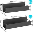 2 Pack Magnetic Spice Storage Rack Organizer for Refrigerator and Oven, Black Fridge Organizers and Storage